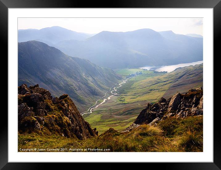 Buttermere As Seen From Dale Head Framed Mounted Print by Jason Connolly
