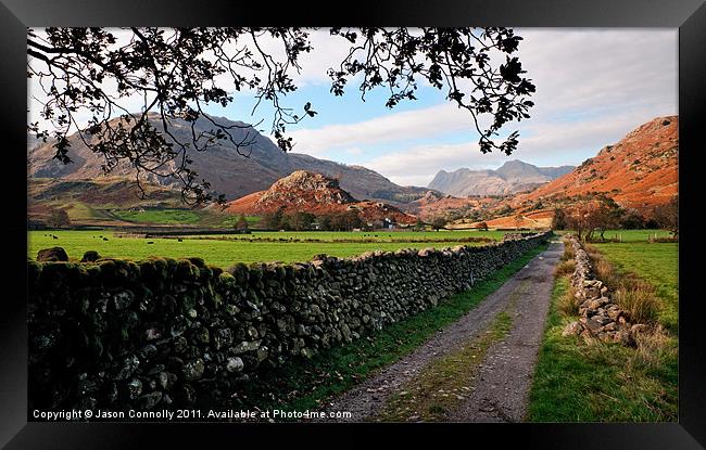 The Road To The Langdales Framed Print by Jason Connolly