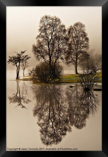 Reflections At Ullswater Framed Print by Jason Connolly