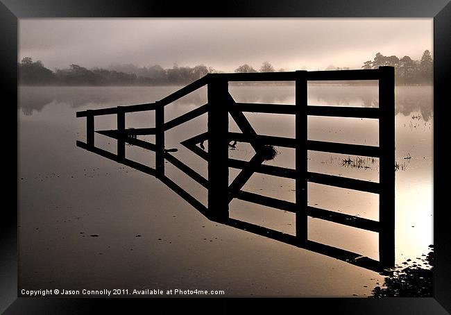 The Fence, Ullswater Framed Print by Jason Connolly