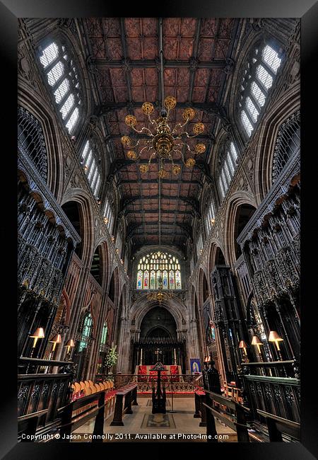 Manchester Cathedral, England Framed Print by Jason Connolly