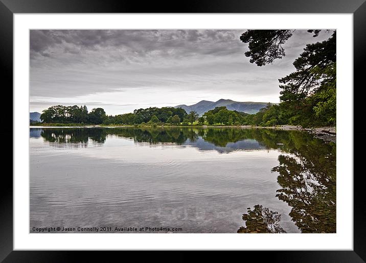 Derwent Water, Cumbria Framed Mounted Print by Jason Connolly