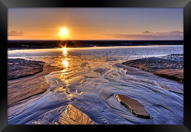 Fylde Coast Sunset Framed Print by Jason Connolly