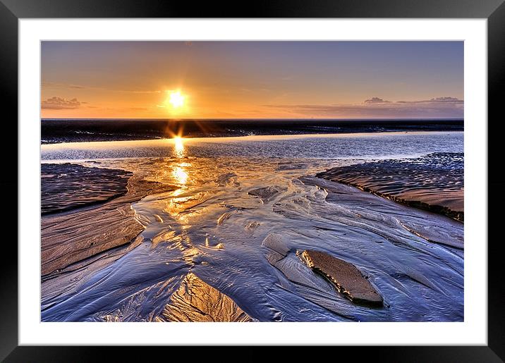 Fylde Coast Sunset Framed Mounted Print by Jason Connolly