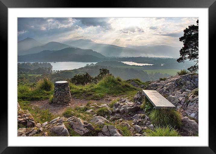 Sunrays Over Derwentwater Framed Mounted Print by Jason Connolly