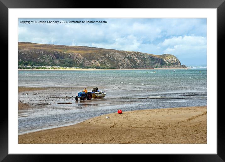 Abersoch Harbour Beach. Framed Mounted Print by Jason Connolly