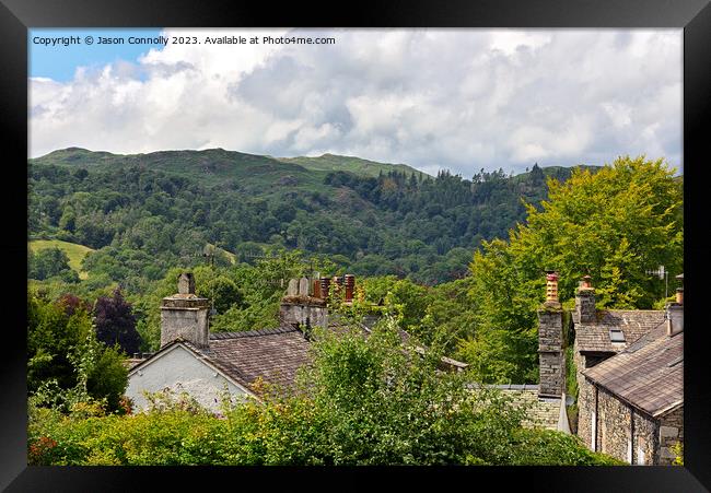 Over The Houses, Ambleside. Framed Print by Jason Connolly