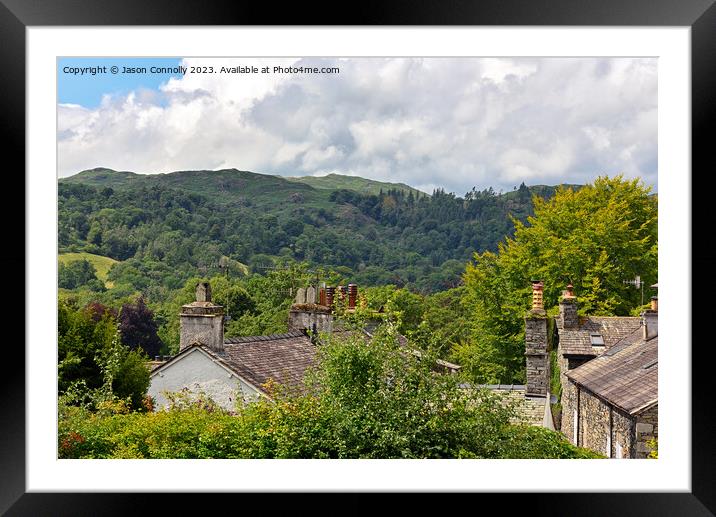 Over The Houses, Ambleside. Framed Mounted Print by Jason Connolly
