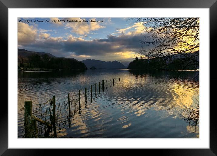Last Light Derwentwater Framed Mounted Print by Jason Connolly