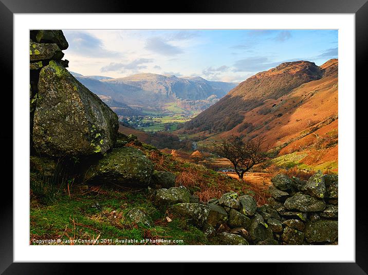 Autumn Views Above Borrowdale Framed Mounted Print by Jason Connolly