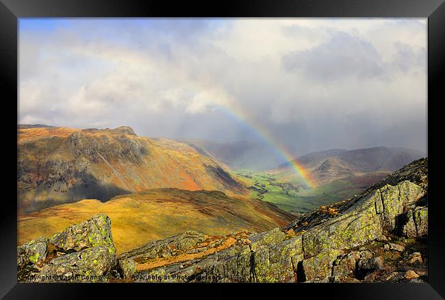 The Langdale Valley Rainbow Framed Print by Jason Connolly