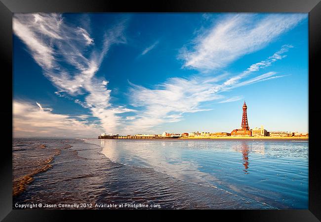 Blackpool Tower Reflections Framed Print by Jason Connolly