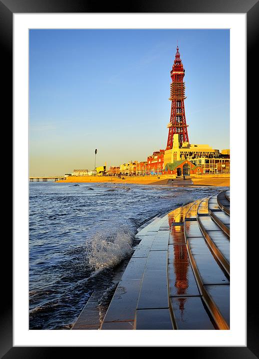 Golden Hour At Blackpool Framed Mounted Print by Jason Connolly
