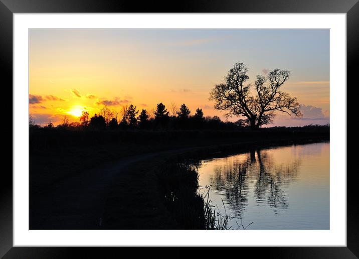 Sunset, Lancaster Canal Framed Mounted Print by Jason Connolly
