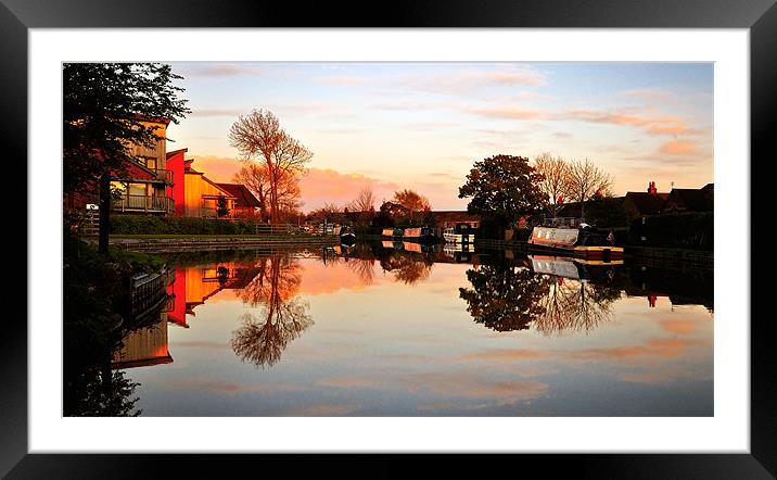Sunset Along The canal Framed Mounted Print by Jason Connolly