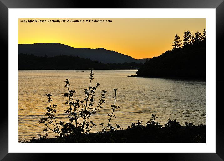 Derwentwater Sunset Framed Mounted Print by Jason Connolly