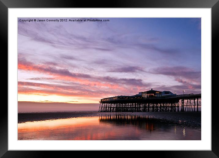Blackpool North Pier Sunset Framed Mounted Print by Jason Connolly