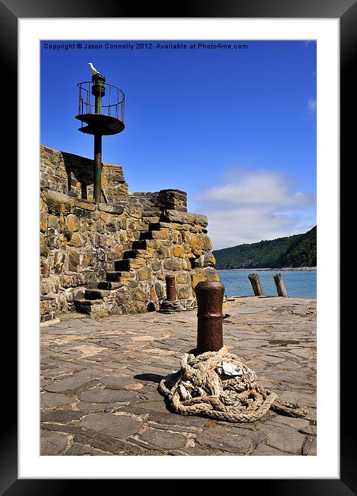 Harbour Wall, Clovelly Framed Mounted Print by Jason Connolly