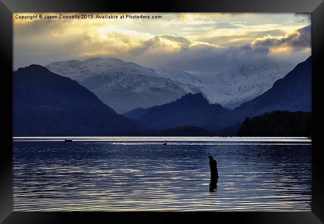 Last Light At Derwentwater Framed Print by Jason Connolly