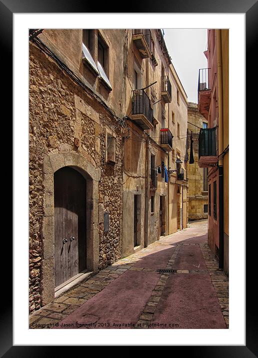 Streets Of Tarragona Framed Mounted Print by Jason Connolly