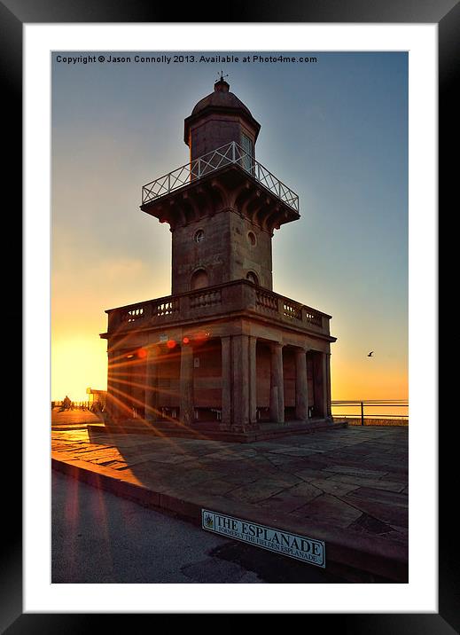 The Beach Lighthouse Framed Mounted Print by Jason Connolly