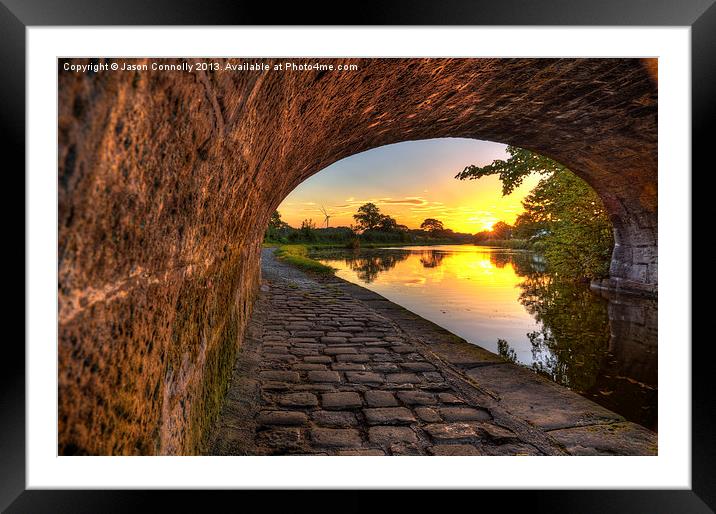 Lancaster Canal Sunset Framed Mounted Print by Jason Connolly