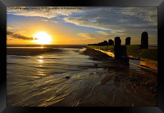 Fylde Coast Sunset Framed Print by Jason Connolly