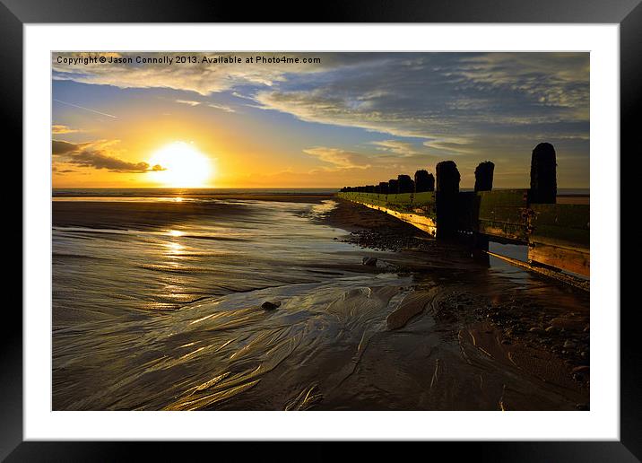 Fylde Coast Sunset Framed Mounted Print by Jason Connolly