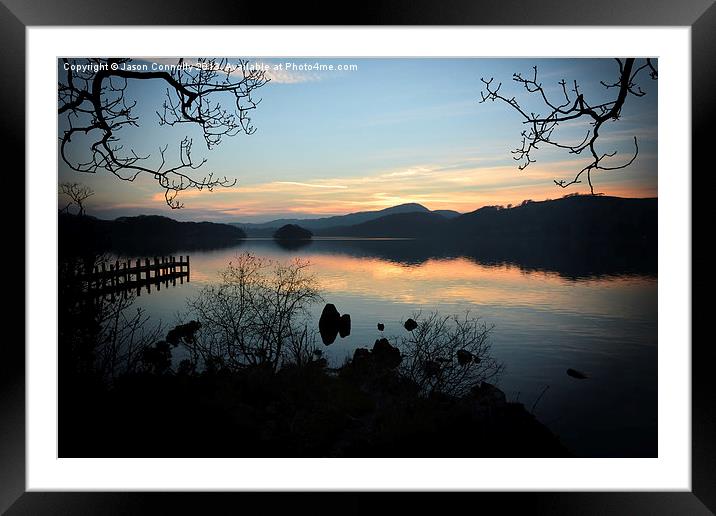 Last Light At Coniston Framed Mounted Print by Jason Connolly