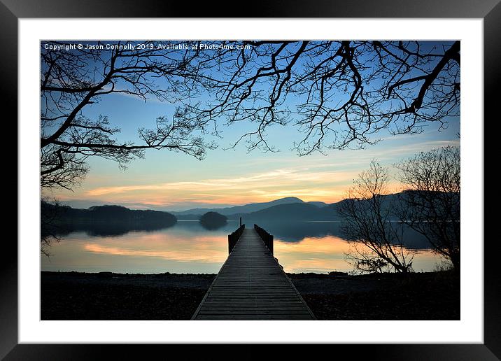 Coniston Dusk Framed Mounted Print by Jason Connolly