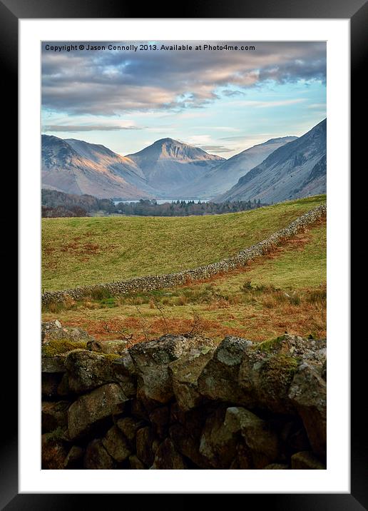 A Glimpse Of Wastwater Framed Mounted Print by Jason Connolly