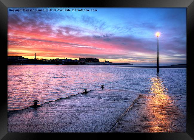 Fleetwood Ferry Sunset Framed Print by Jason Connolly