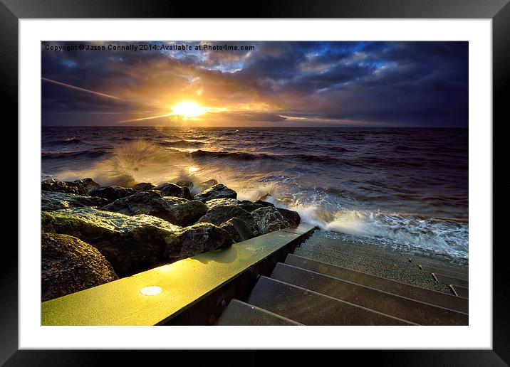 Cleveleys Sunset Framed Mounted Print by Jason Connolly