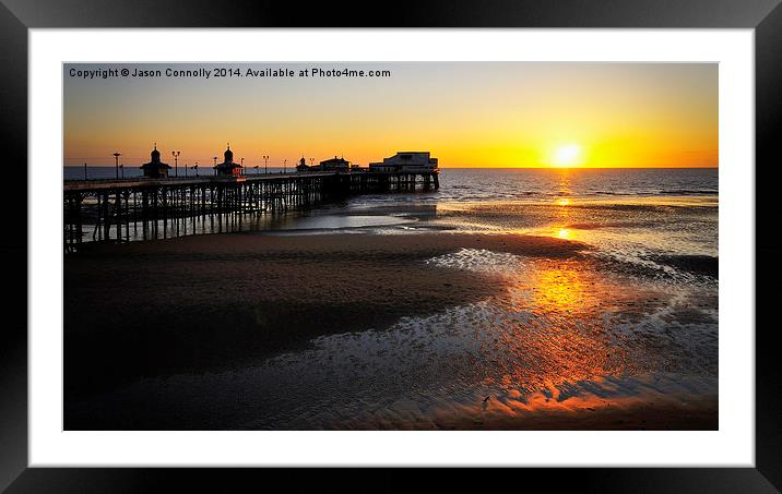 Blackpool Sunset Framed Mounted Print by Jason Connolly