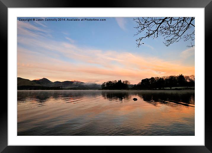Derwentwater Sunrise Framed Mounted Print by Jason Connolly