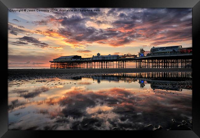 Central Pier Sunset Framed Print by Jason Connolly
