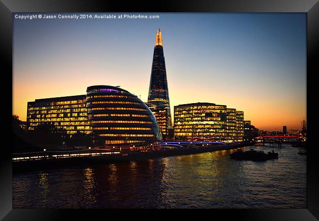  Sunset At The Shard Framed Print by Jason Connolly