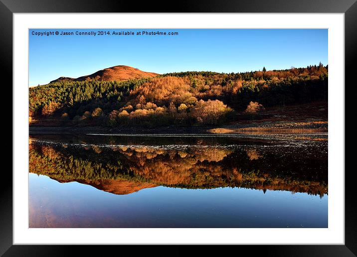  Reflections At Ladybower Reservoir. Framed Mounted Print by Jason Connolly