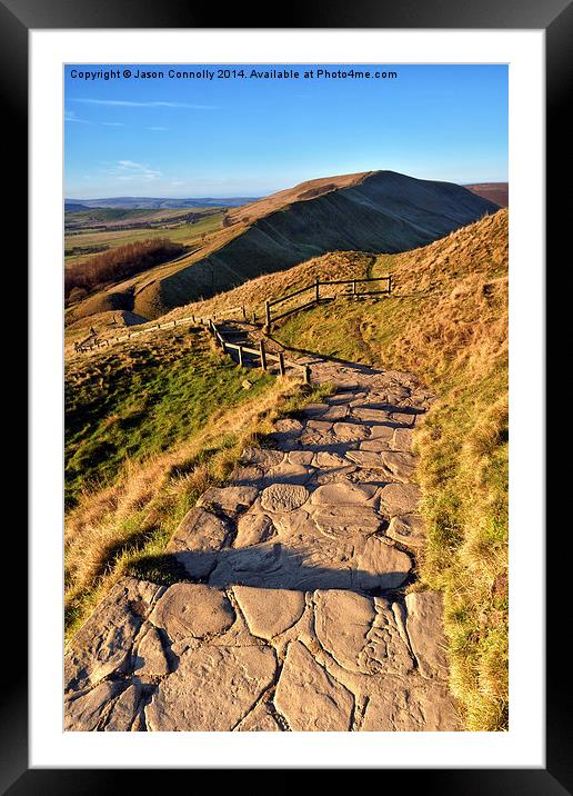  The Descent Of Mam Tor Framed Mounted Print by Jason Connolly
