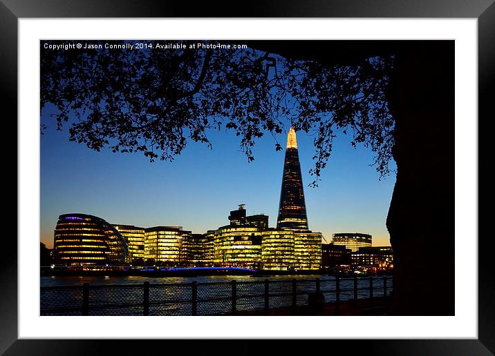  The Shard By Night Framed Mounted Print by Jason Connolly