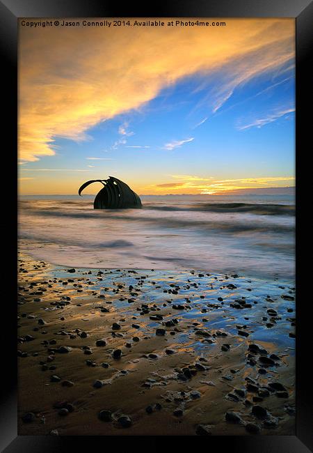 The Shell And Pebbles  Framed Print by Jason Connolly