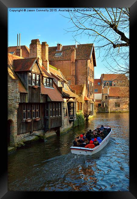  Bruges canal Framed Print by Jason Connolly