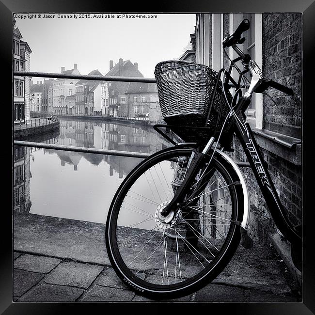  Bruges Bicycle Framed Print by Jason Connolly