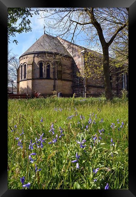  St Chad's Bluebells Framed Print by Jason Connolly