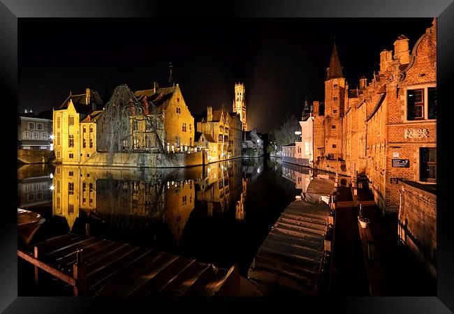  Reflections Of Bruges Framed Print by Jason Connolly