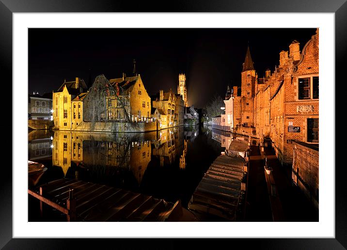  Reflections Of Bruges Framed Mounted Print by Jason Connolly