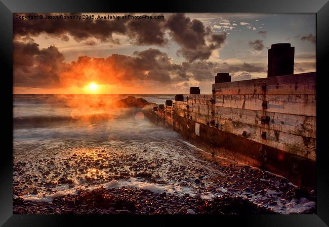  Cleveleys Sunset Framed Print by Jason Connolly