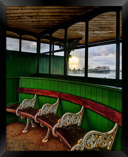 Blackpool promenade shelter Framed Print by Jason Connolly