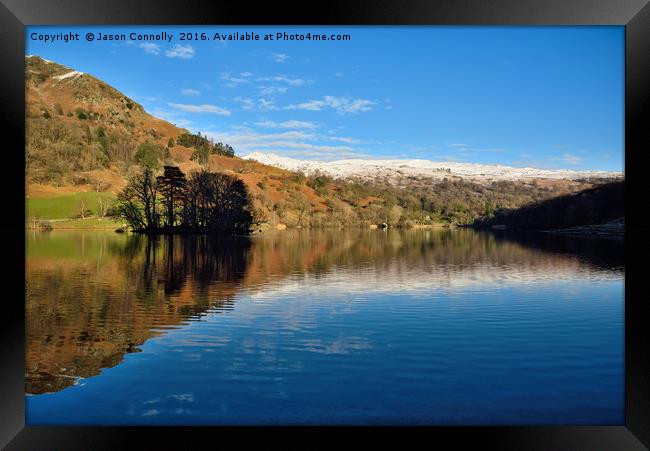 Rydal Water Reflections  Framed Print by Jason Connolly