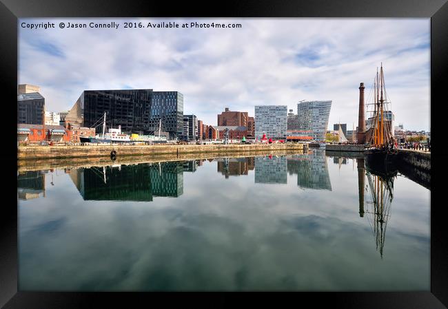 Canning Dock Reflections, Liverpool Framed Print by Jason Connolly